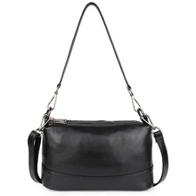 Модные сумки через плечо с 3 молниями, многофункциональные сумки через плечо, роскошные женские сумки из натуральной кожи