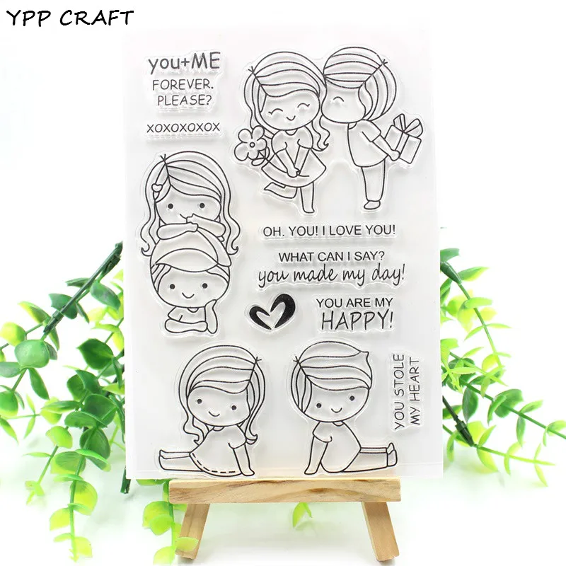

YPP CRAFT Love You Transparent Clear Silicone Stamps for DIY Scrapbooking/Card Making/Kids Fun Decoration Supply 174