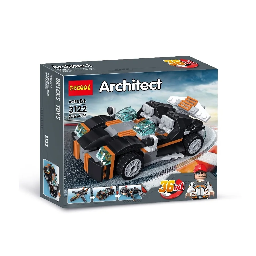 36 режимов DECOOL 3122 256 шт MOC грузовик DIY строительные блоки детские игрушки для детей