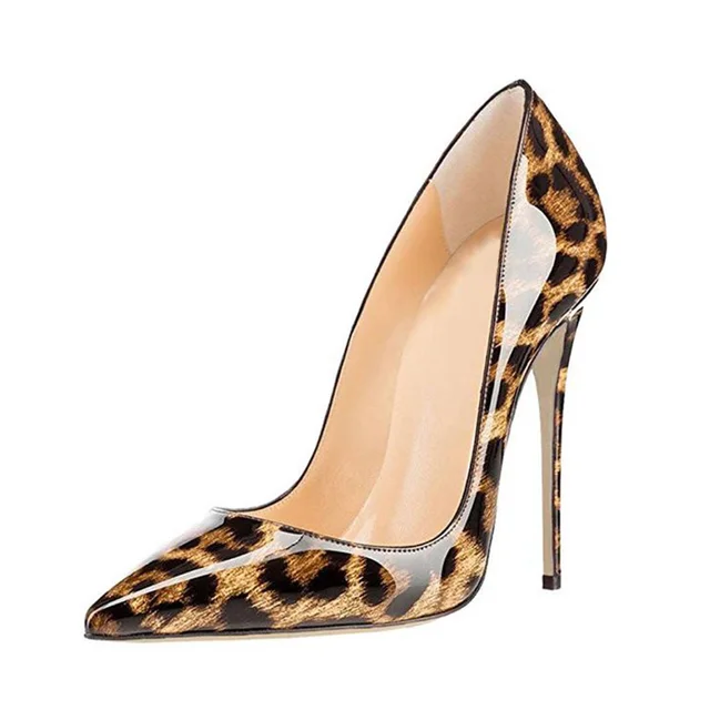 Carpaton/туфли на высоком каблуке с леопардовым принтом, пикантные женские туфли-лодочки на тонком каблуке, вечерние модельные туфли с острым носком на очень высоком каблуке-шпильке