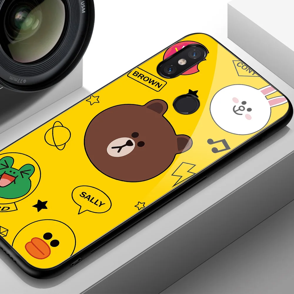 FinderCase for case Xiaomi Mi 8 se Cute bear couple Hard Back Glass Phone cover for Mix 2 2s 3 case Xiaomi Mi 8 9 SE lite max 3