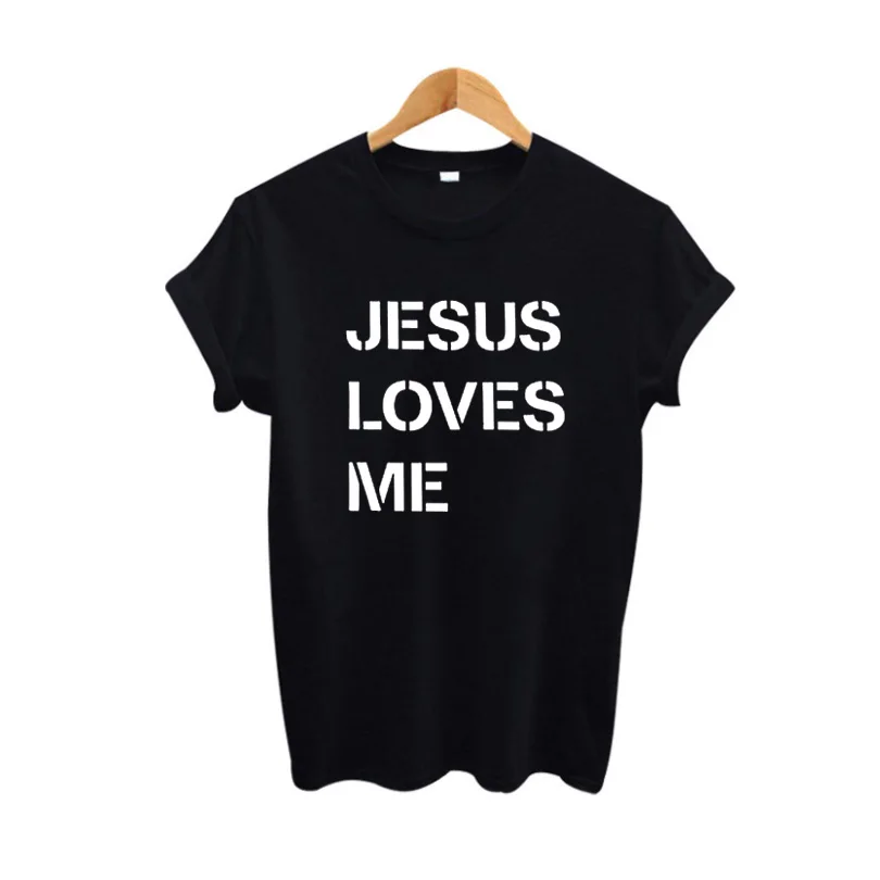 Aliexpress.com : Buy Jesus Loves Me Summer Cute T Shirt Women Tops ...
