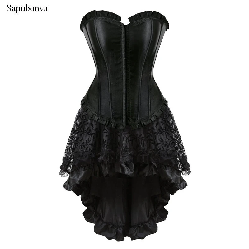 black corset evening dress