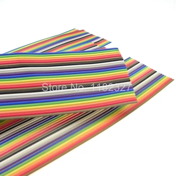 

(5 meters/lot) 1.0mm Spacing Pitch 26 Way Flat Color Rainbow Ribbon Cable Wiring Wire For Pcb Diy