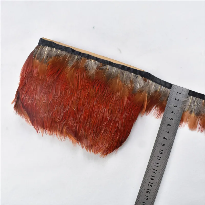 10 м/лот Натуральное перо фазана отделка ленты перья для ремесла Отделка одежда с бахромой Аксессуары свадебные плащи