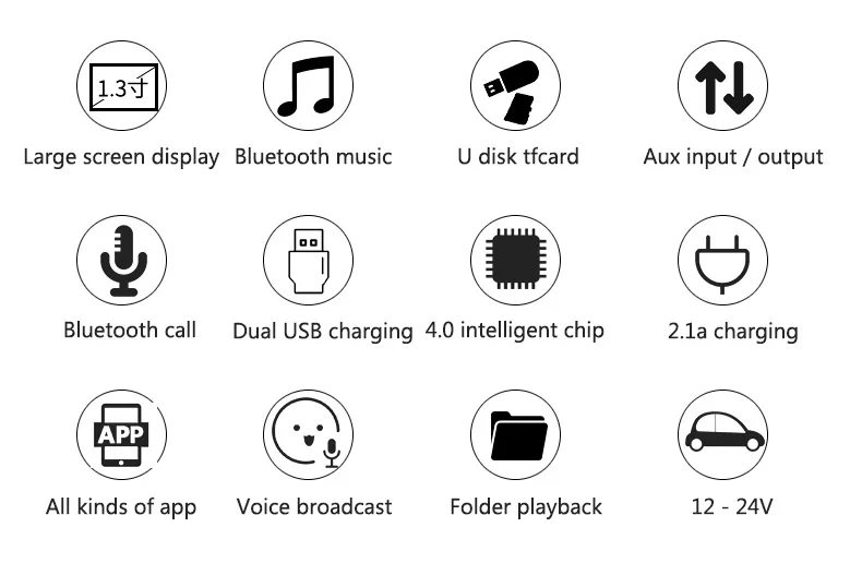 Автомобильный Aux bluetooth комплект громкой связи fm-передатчик ЖК MP3-плеер двойное зарядное устройство USB 2.1A TF карта U диск Hands Free автомобильный комплект