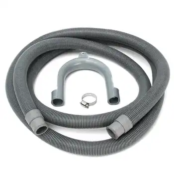 

1Pcs Flexible Extension Outlet Drain Hose Washing Machine Water Pipe Washing With Bracket Set Waschmaschine Blaufschlauch 2.5M