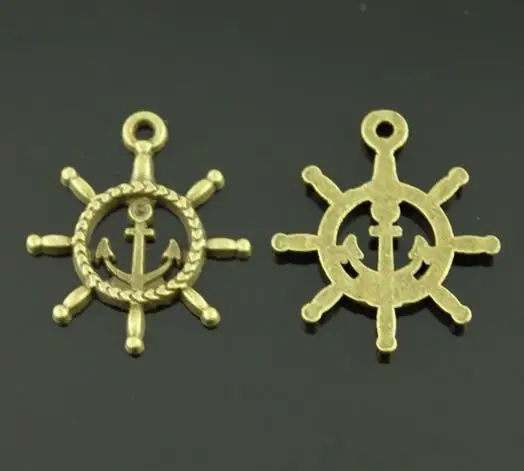 

50pcs Antique Silver tone/Antique Bronze Anchor Rudder Connector Pendant Charm/Finding,DIY Accessory Jewelry Making