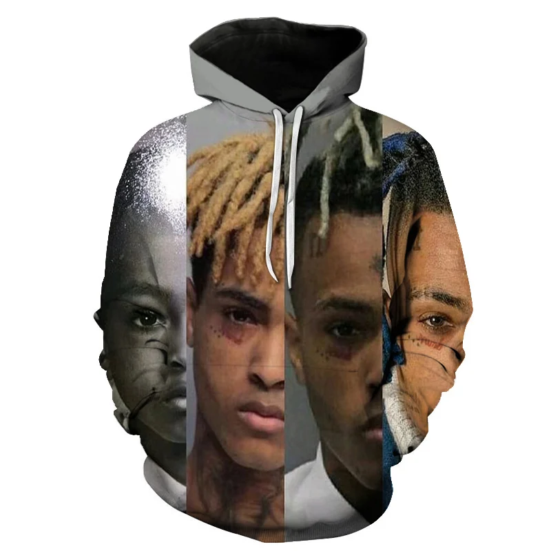 

2019 R.I.P XXXTentacion Hoodies 3D Print Hooded Sweatshirt Men/Women plus size 6XL Pullover autumn/Winter Hip hop rock Jacket