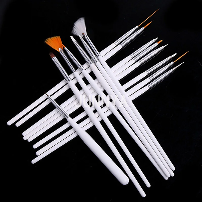 15 pcs Nail Brushes Nail Art Design Painting Detailing Dotting Pen