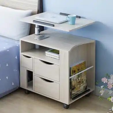 Can Move Up And Down To Rotate Bedside Table Multi Function