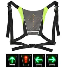 Светодиодный беспроводной жилет для велоспорта 20L MTB велосипедная сумка безопасный светодиодный световой жилет с поворотным сигналом Светоотражающие отражающие жилеты с remo