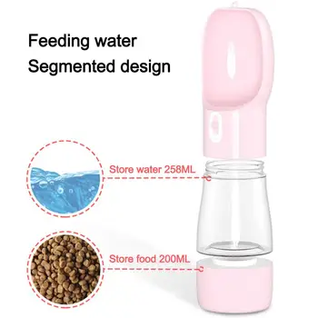 

Pet Portable Dog 2 In 1 Bottle Folding Bowl Drinking Cup Multifunctional Utensils Dog Hanging Outdoor Water Cups Accessories