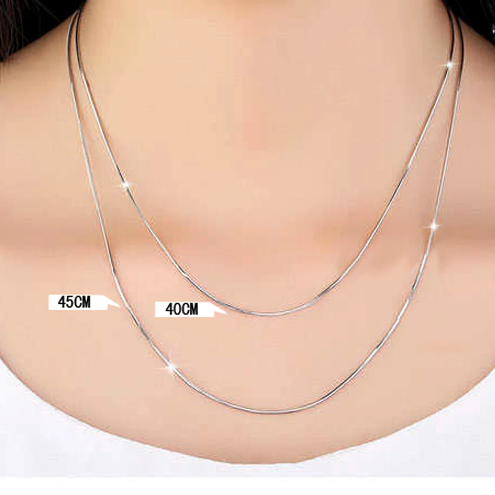 Authentic 925 Sterling Silver 1mm Snake 