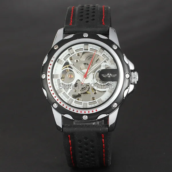 Топ люксовый бренд победитель часы Мужские автоматические механические силиконовый ремешок спортивные мужские наручные часы