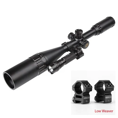 Marcool EST 4-16X50 AOIRGBL luneta para rifle Red Dot Airsoft Air Rifle оптика пистолеты телескопический прицел цель Охота - Цвет: Low Weaver