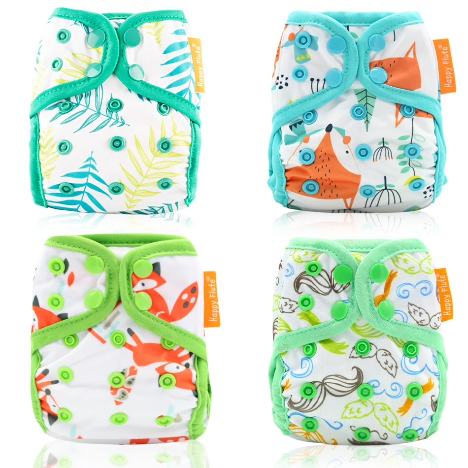 Happyflute NewbornDiaperCover, крошечный подгузник, закрывающий чехол для подгузников, красочный переплет пакет из 10