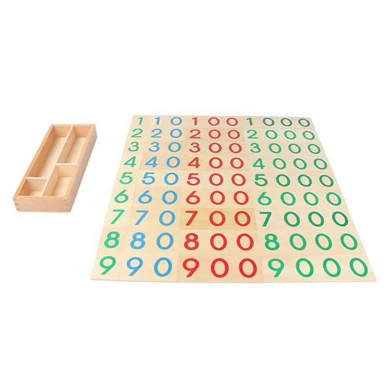

Wooden Montessori Infant Toys Montessori Large Number Cards 1-9000 Educational Early Learning Toys Juguetes Brinquedos YG1764H