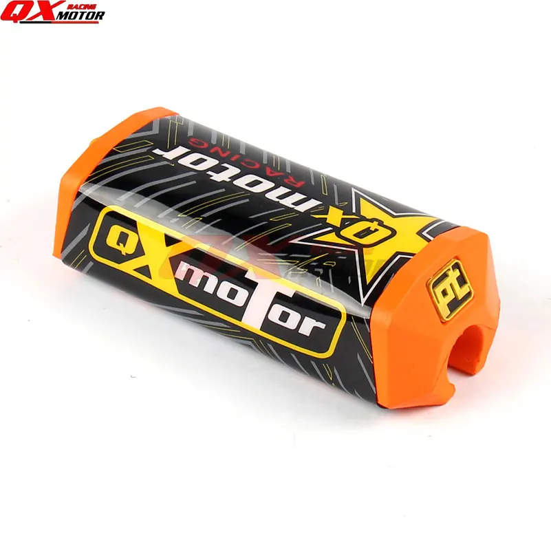 Мотоцикл 1 1/" Руль Fat Bar Pad слайдер ручка для CRF RMZ YZF ATV Dirt Pit Bike MX Мотокросс Enduro SM - Цвет: Orange foam