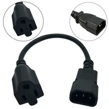 3PIN США Женский Удлинительный шнур питания ИЭК 320 C14 штекер для 5-15R нам 3Pin женский Мощность кабель устройство бесперебойного питания с распределителем питания 0,3 м электрический адаптер Шнур