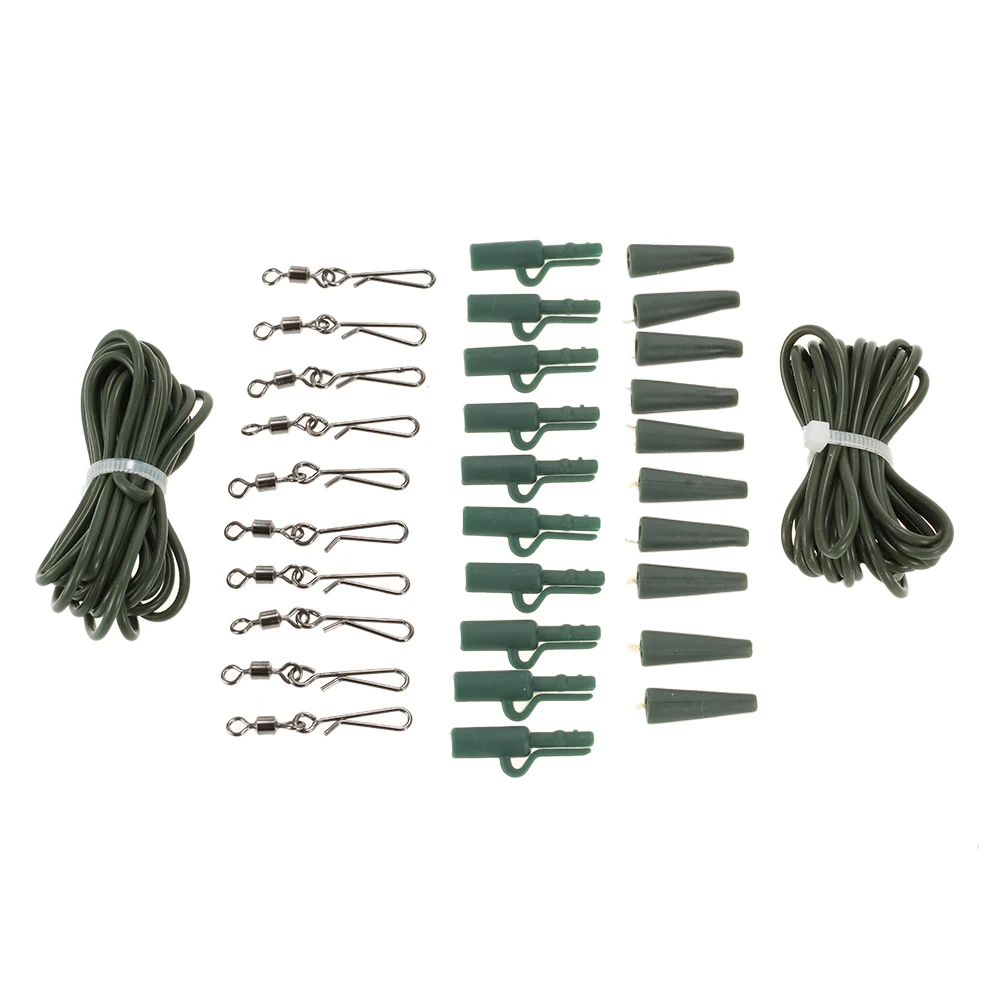

32pc Quick Change Swivels Carp Safety Lead Weights Clips Fishing Tackle Rigs for Carp Pesca