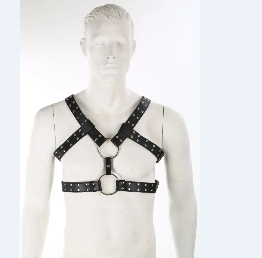 Faux Leather Body Harnesses Men Gay Sexy Slave BDSM Fetish Wear Bondage Male Erotic Apparel Adult Game Cloth Sex Toys |