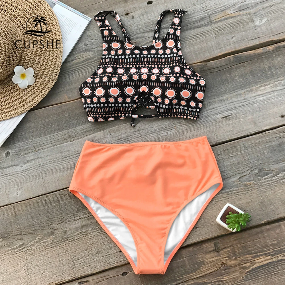 cute orange bathing suits