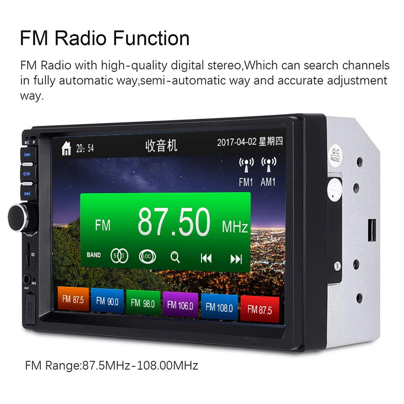 2 Din Авто Радио стереосистемы для автомобилей MP5 плеер Bluetooth USB SD цифровой TFT сенсорный экран Зеркало Ссылка автомобиля радио Кассетный рекордер