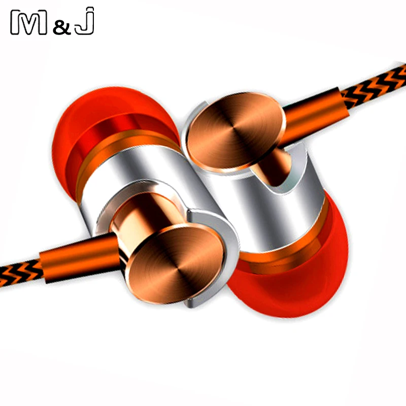 M & J J7 наушники вкладыши для iPhone 6 5 Xiaomi гарнитура с микрофоном басовые стерео Huawei