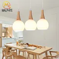 Holz Anhänger Lichter Moderne 3 Kopf Wohnzimmer Schlafzimmer Hanglamp Anhänger Lampe Leuchten Nordic Home Decor Leuchte|Pendelleuchten| -