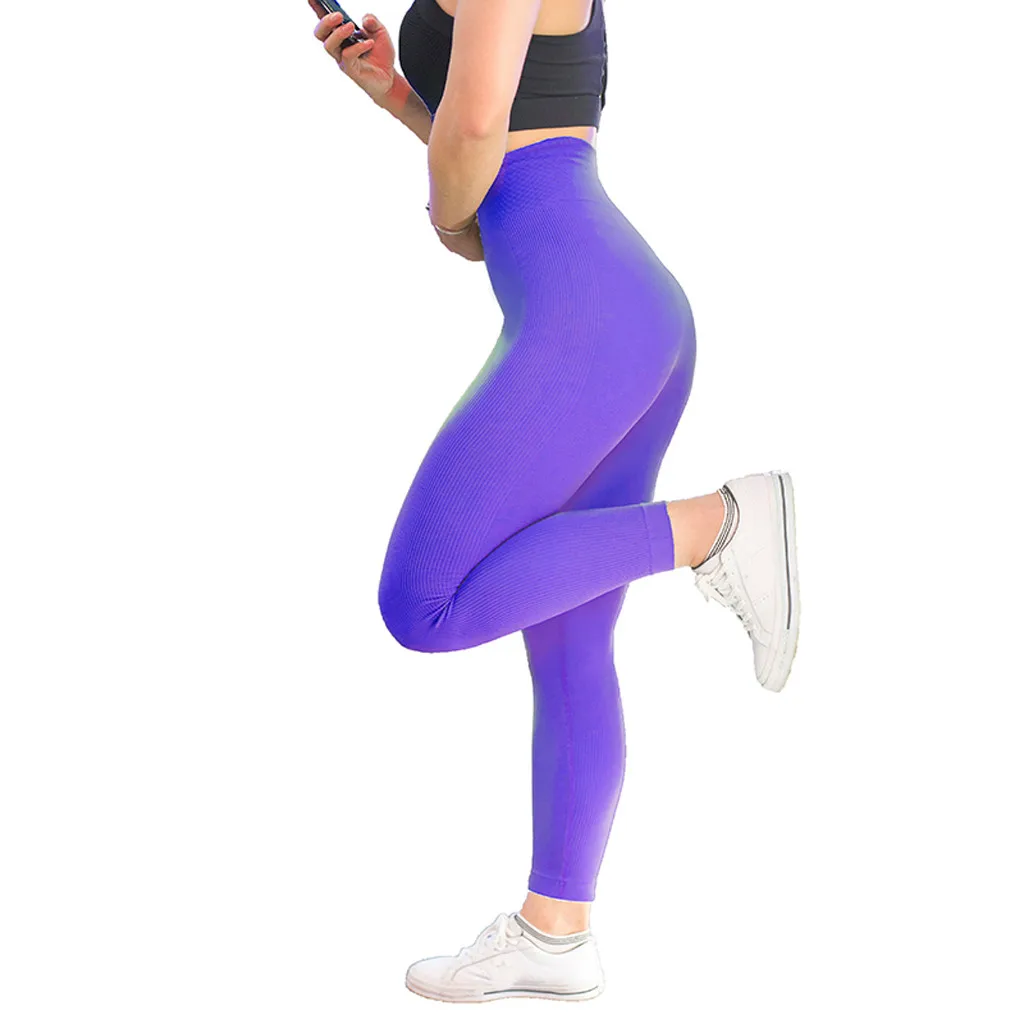 Женские повседневные однотонные Саржевые штаны для фитнеса, бега, йоги, спортивная одежда, женские бесшовные леггинсы