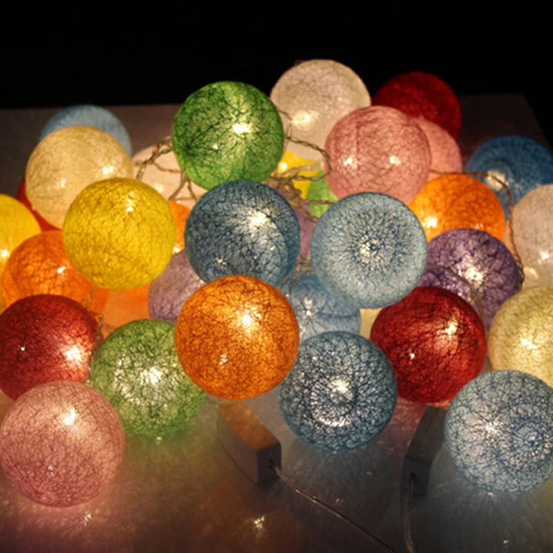 Big ball dia 6cm Battery powered 20 heads 2.2m colorful cotton thread