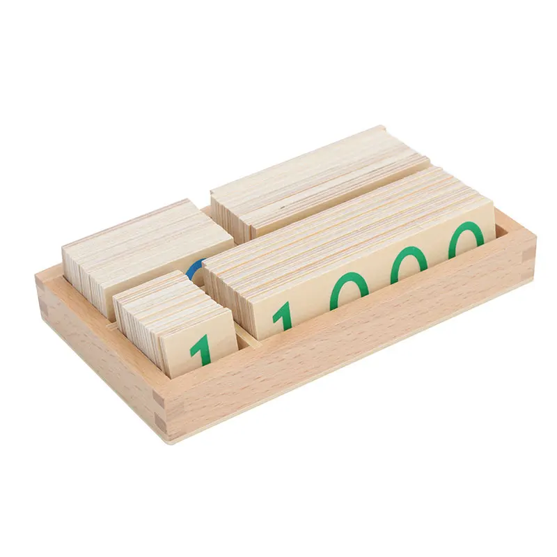 Wooden Montessori Toys Math 1-9000 Number Cards Materials Educational Early Learning Toys For Girls Birthday Gift ME2444