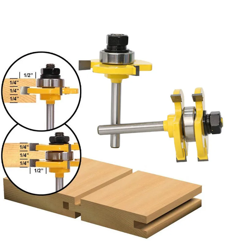 2 шт./компл. 1/" для конических фрез 2 бит язычок для протачивания пазов деревообрабатывающий фасонно-Фрезерный резак Ножи шип режущие инструменты