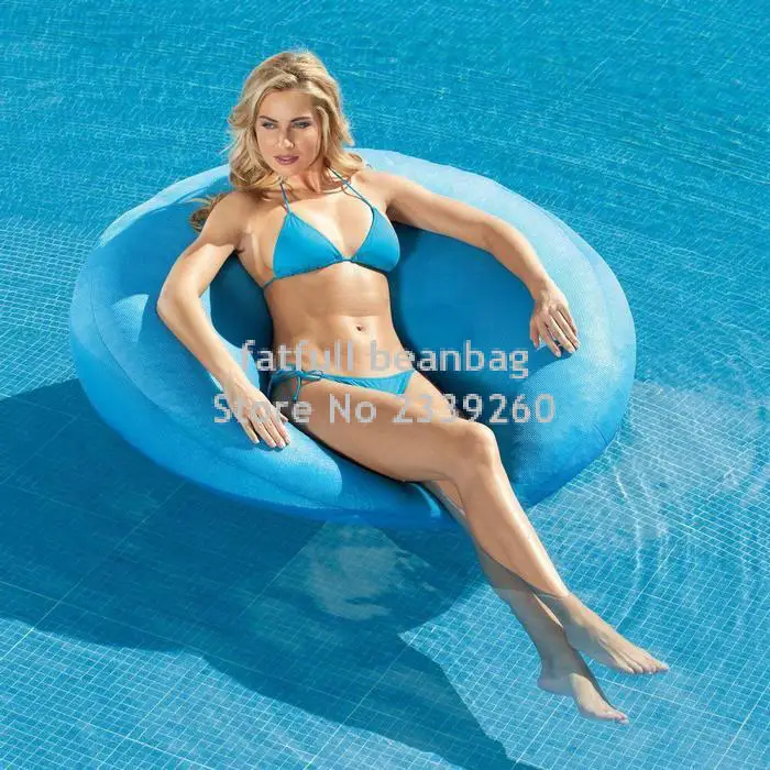 Cover only No Filler- Island design bean bag float chair, outdoor round beanbag seat furniture , Large cuddle bean cushion set