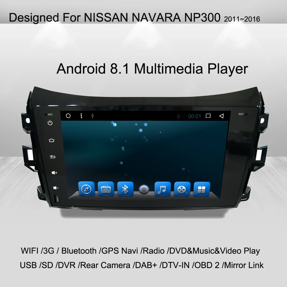 Flash Deal Support Apple Carplay Android8.1 Car Radio GPS Multimedia Player For Nissan Navara NP300 D23 2015-2018 Auto Audio Navi Stereo 0