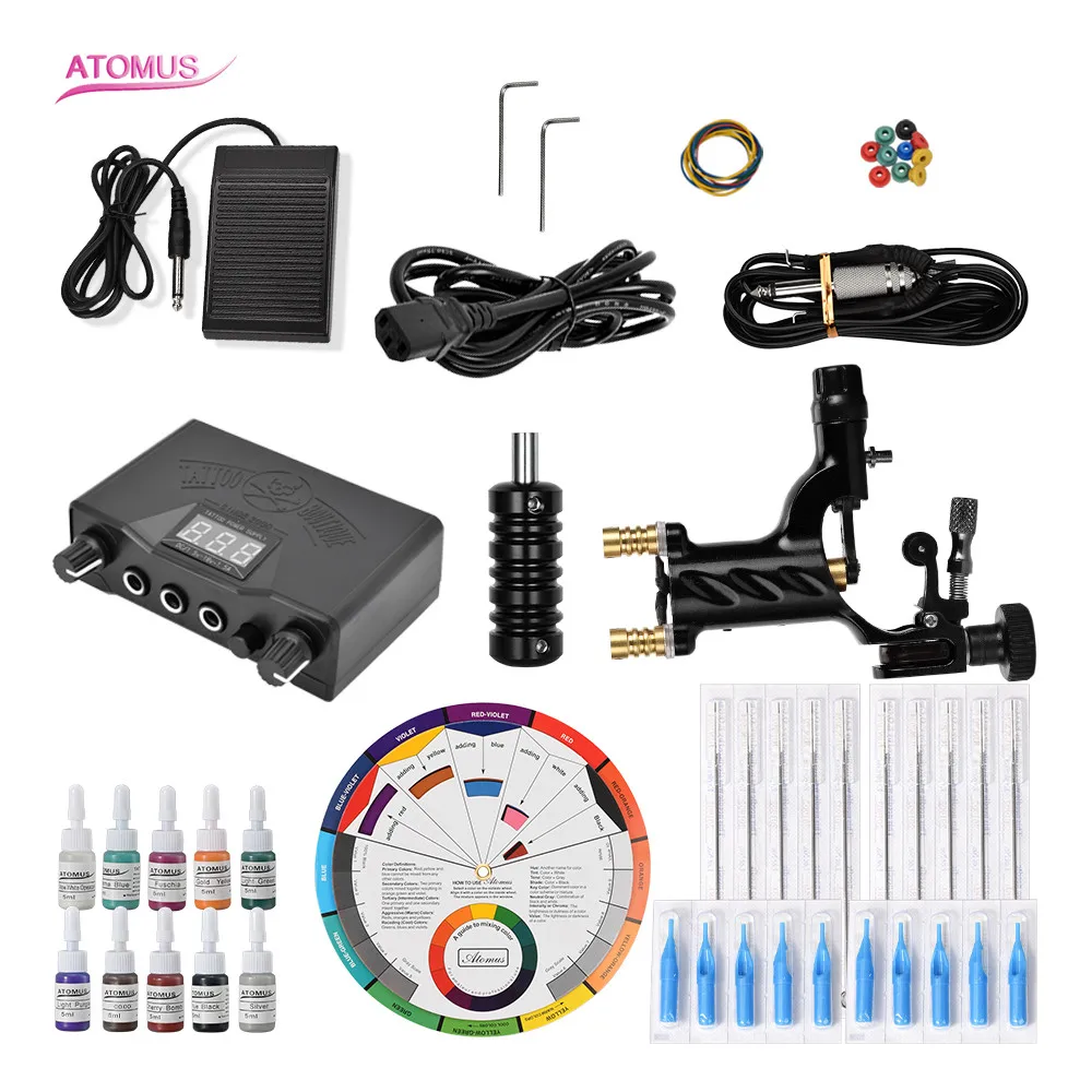 

Tattoo Machine Tattoo Kit Complete Pen Professional Liner Shader Rotary Machine Motor Tattoo Complete Pen Professional Liner Set