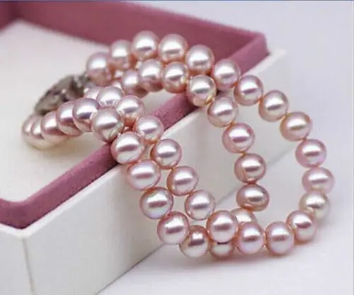 

Miss charm Jew870 9-10mm natural Australian south sea pink pearl necklace NEW