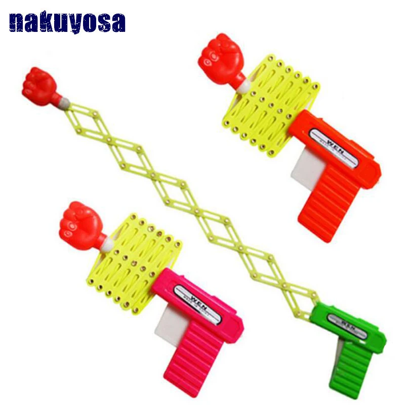 

Retractable Fist Shooter Trick Toy Gun Funny Child Kids plastic Party Festival Gift Just For fun Classic Elastic Telescopic Fist