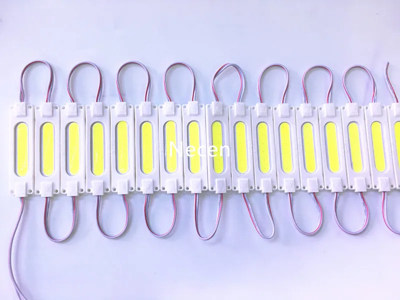 COB 3leds/pc 20pcs/lot 12V led module Pixel lights COB led lighting white/warm white/Yellow/blue/green waterproof