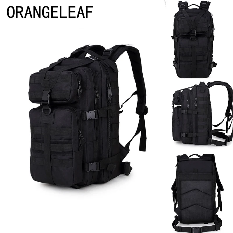 35L Nylon militar ejército Negro Mochila hombres impermeable 10L Mini Mochila gran capacidad equipaje Mochila portátil de alta calidad