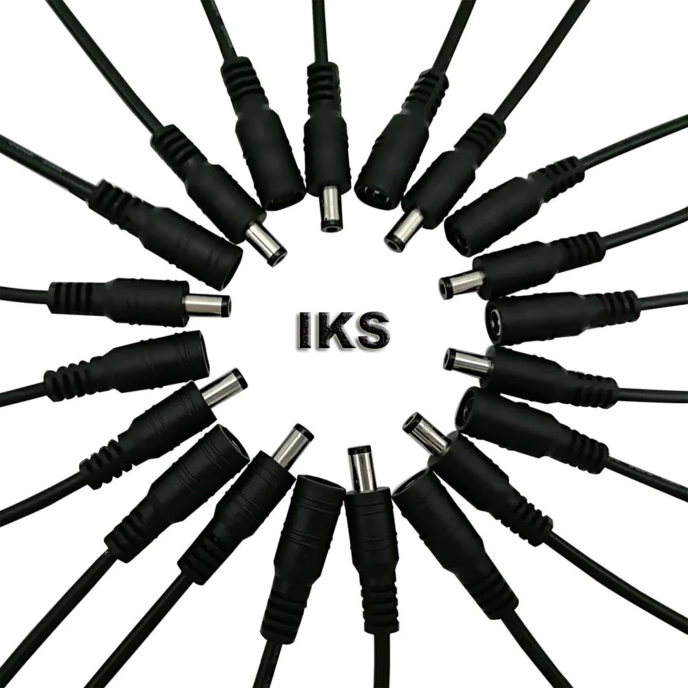 

5 pairs Male And Female DC Power Connectors for LED Lights TV Surveillance Camera Video System(2.1mm x 5.5 mm) dc connector