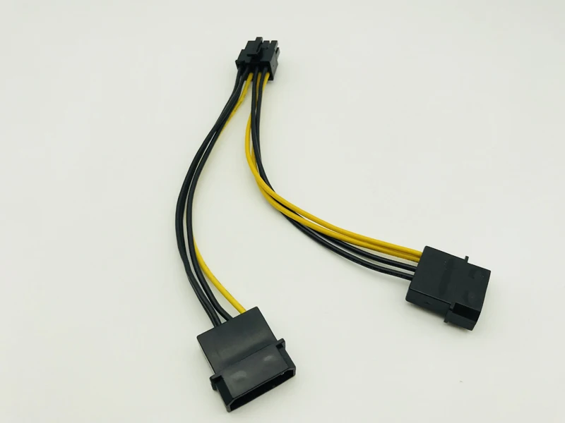 Dual 4P to 8P Graphics Card Power Cable Dual 4Pin to 8Pin Video Card Power Supply D Port Graphics Card Cables for Mining