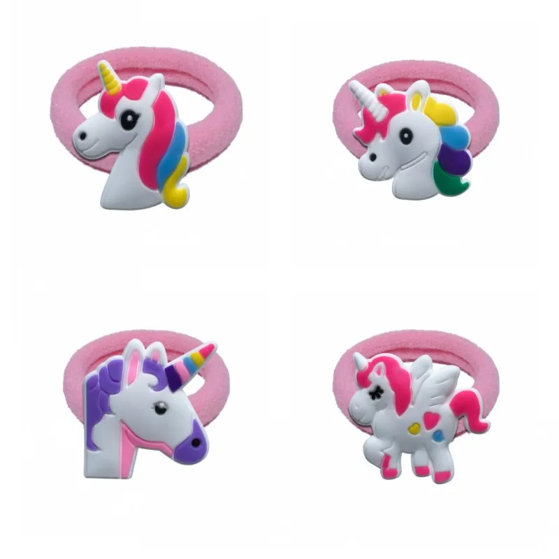 

1pcs Unicorns Cartoon Hairbands Elastic Headband Baby Girl Hair Accessories Scrunchie Tie Gum Rubber Headwear Kids Gifts