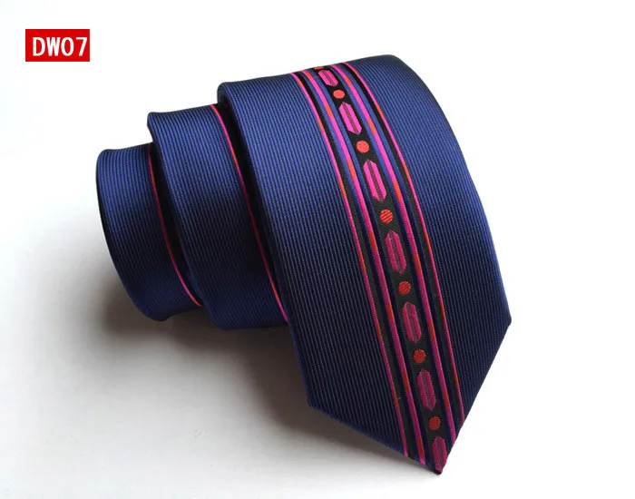 Уникальный дизайн простой личности для мужчин платье Мода галстук 6 см узкий позиционный полиэстер жаккардовые аксессуары - Цвет: DW07