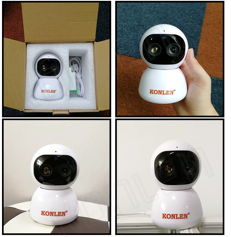 Ip-камера с двумя объективами, PTZ, wifi, автоматическое отслеживание, зум, CCTV, 1080 P, 2MP, домашняя, умный дом, безопасность, облако, широкий угол, видео, собака, Детская ИК-камера
