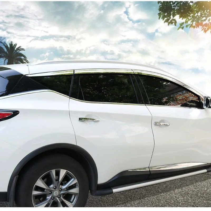 1 комплект новый хромированный козырек от солнца и дождя для Nissan Murano 2015 2018|Навесы