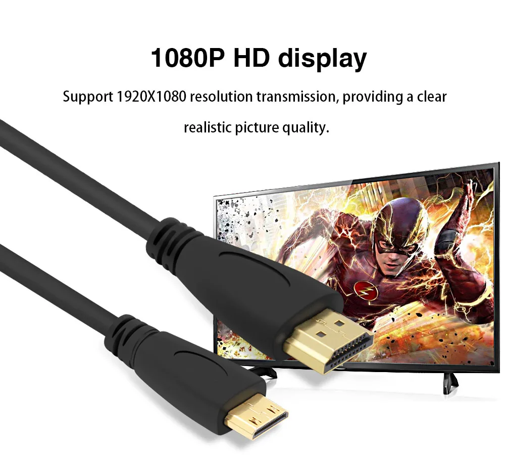 Высококачественный Кабель HDMI в 1 фута 0 3 м 5 2 4 В/2 В с разъемом C и золотым покрытием