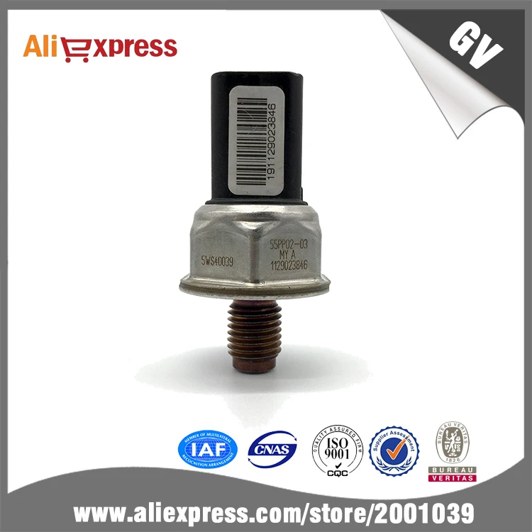 55PP02-03 Genuine Fuel Pressure Sensor 5WS40039 For Ford Focus C-Max S-MAX Galaxy Mondeo Transit Tourneo 1.8 TDCi | Автомобили и