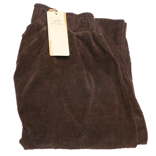 AIDAYOU женские вельветовые брюки винтажные повседневные плотные теплые эластичные талии свободные хлопковые брюки со складками OUC2426 - Цвет: Коричневый